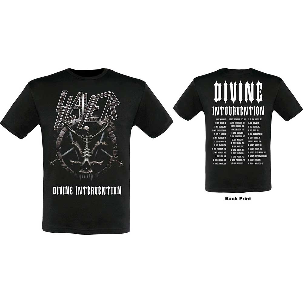 Slayer Men's Tee: Divine Intervention 2014 Dates