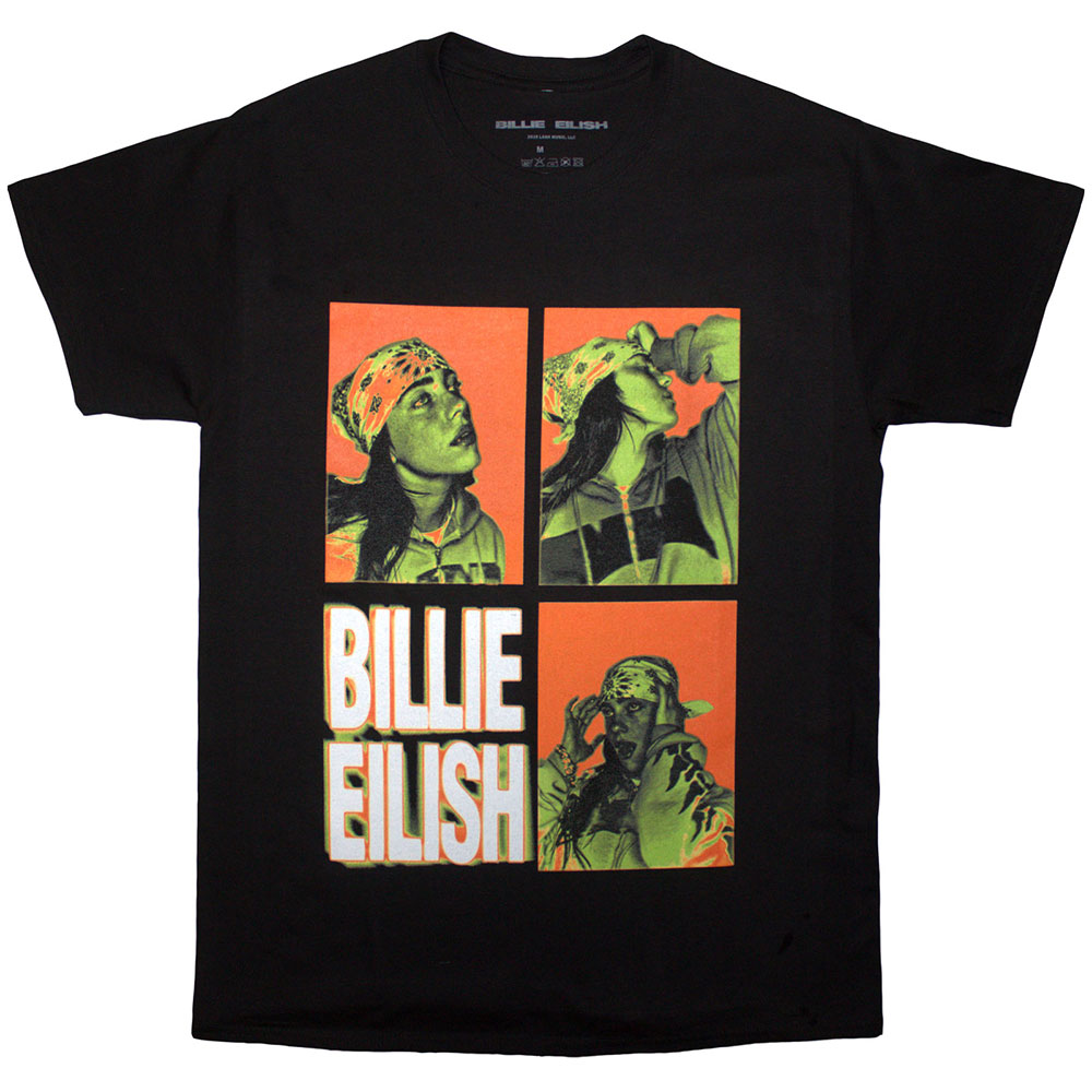 Billie Eilish Unisex Tee: 3 Photo Logo