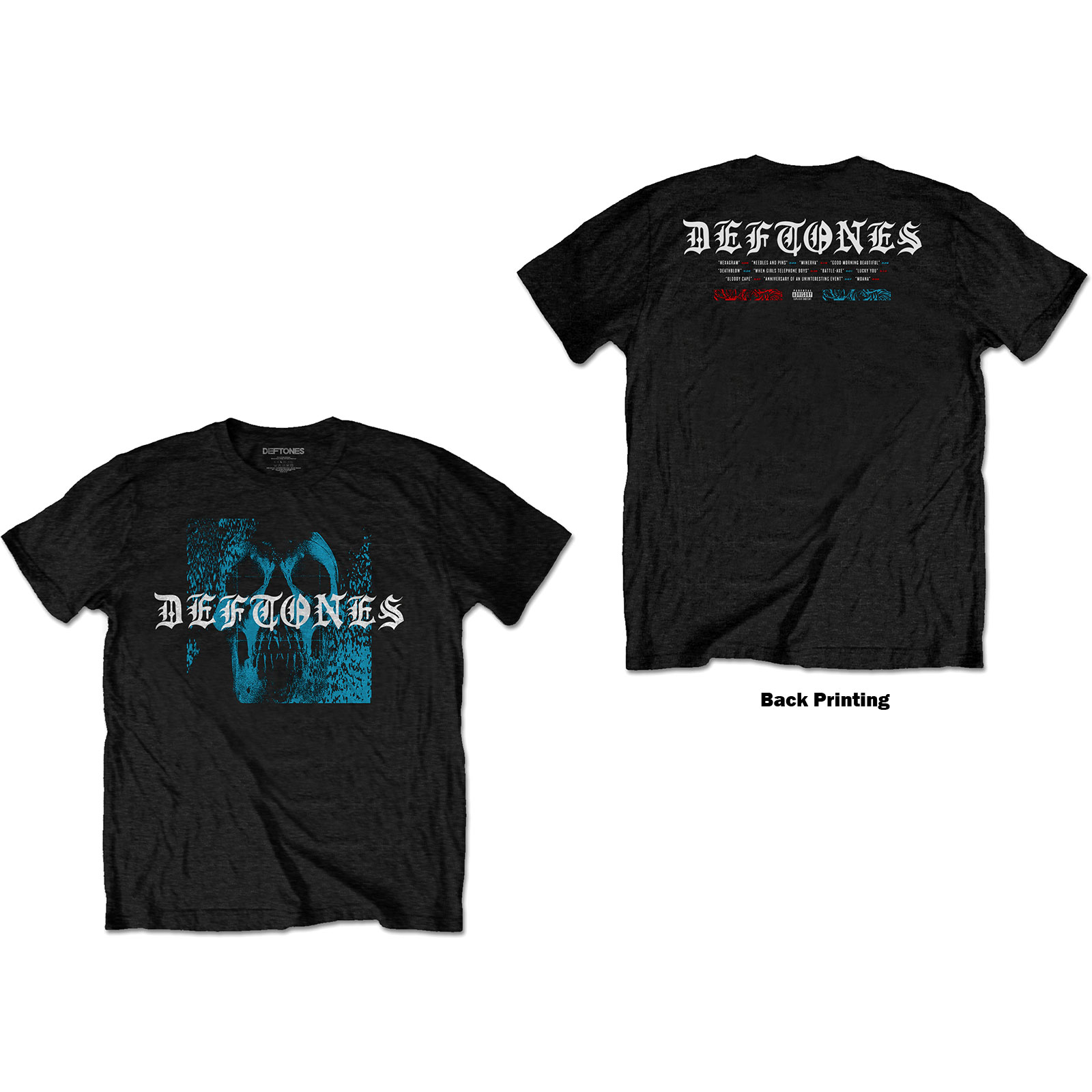 Deftones Unisex Tee: Static Skull