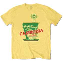 Dead Kennedys Unisex Tee: Holiday in Cambodia Yellow