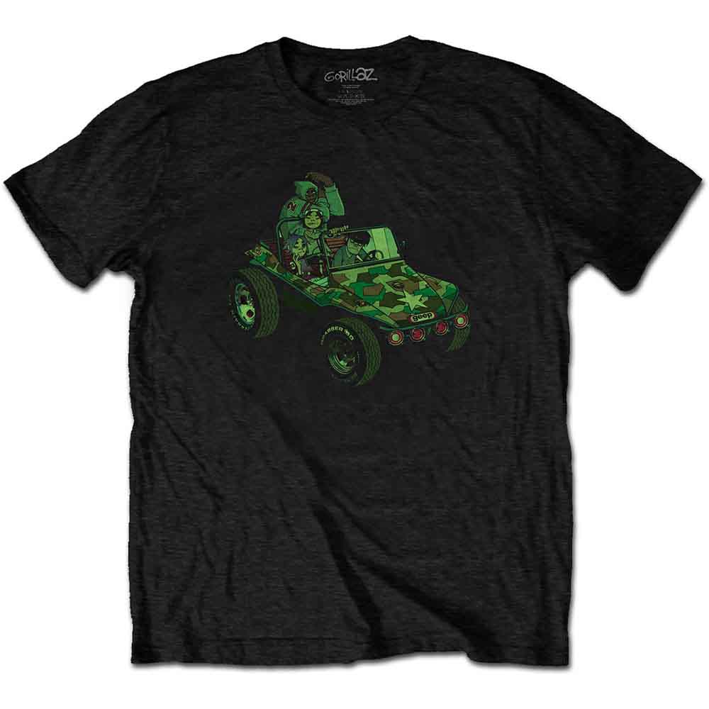 Gorillaz Unisex Tee: Green Jeep