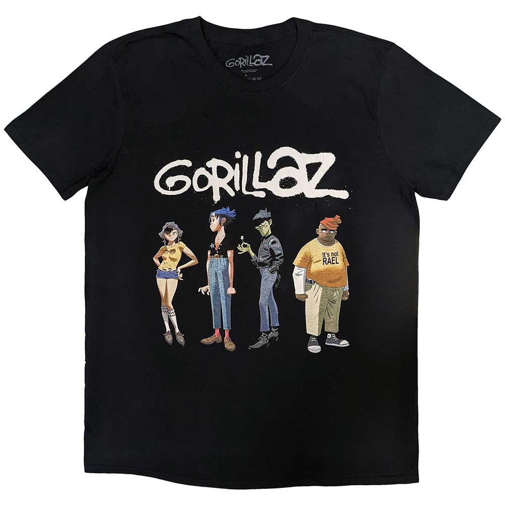 Gorillaz Unisex Tee: Spray Logo Group