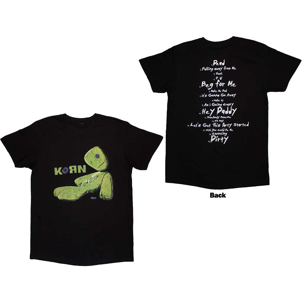 Korn Unisex Tee: Issues Tracklist (Back Print)