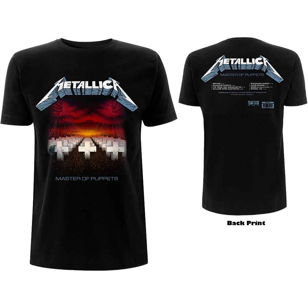 Metallica Unisex Tee: Master of Puppets Tracks