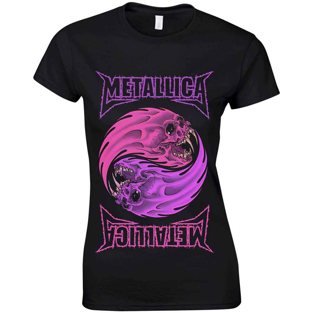 Metallica Ladies Tee: Yin Yang Purple
